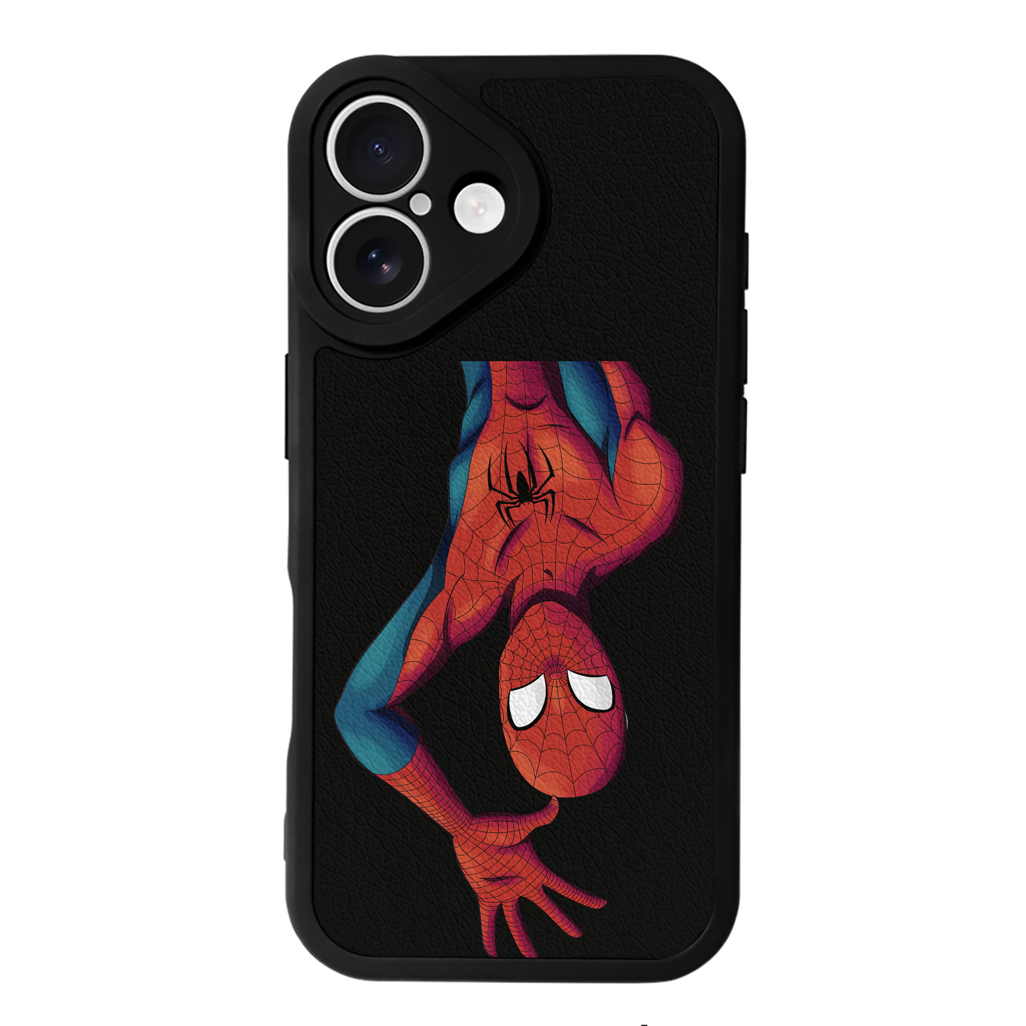 （画像用） Spider Man スパイダーマン 【iPhone 16シリーズ対応】シリコンスマホケース（レザー調） 材質：シリコン
